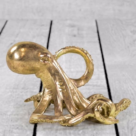 Gold Octopus Wine Bottle Holder
