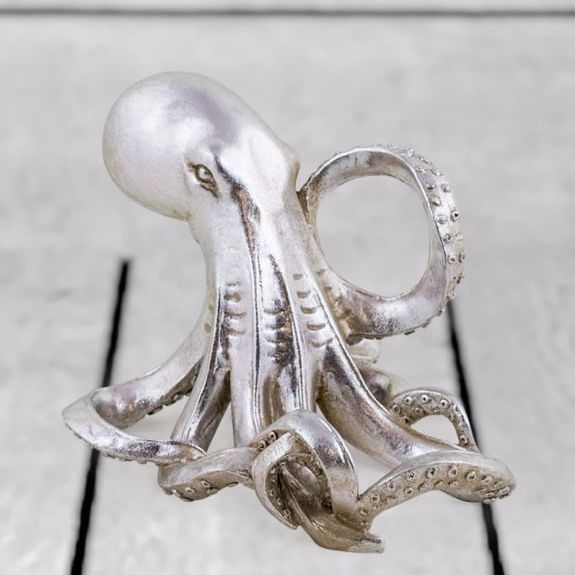 Silver Octopus Wine Bottle Holder