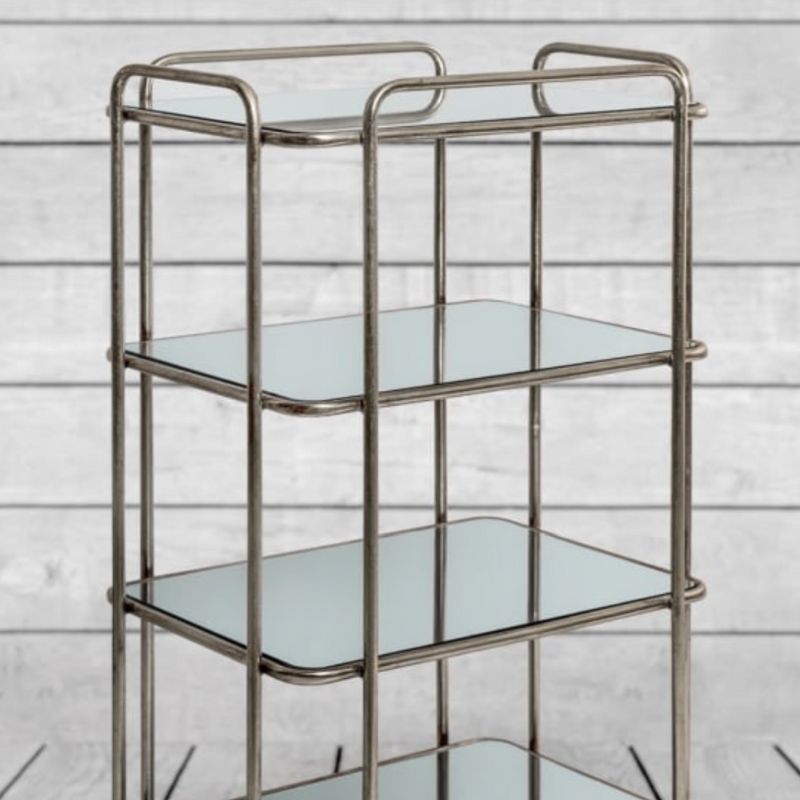 4-Tier Mirrored Drinks Trolley