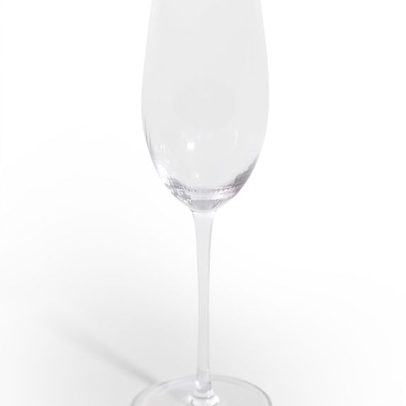 Set of 6 Traditional Champagne Flutes with Gold Rims