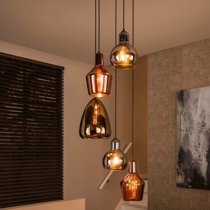 Layla Mixed Colour Hanging Pendant Light