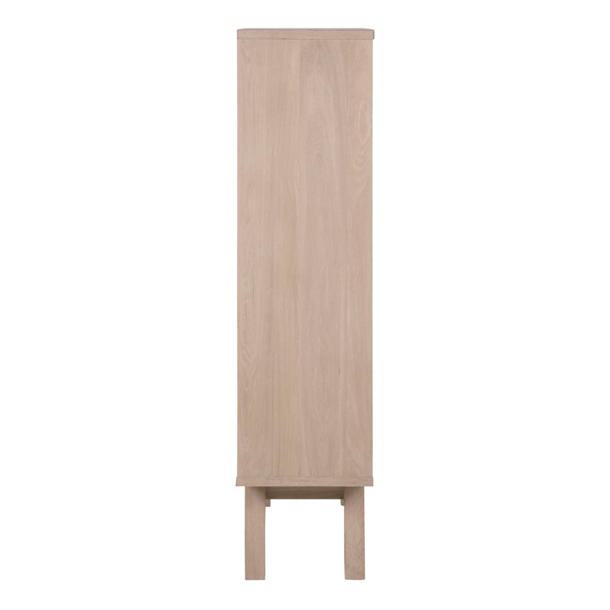 A-Line Display Cabinet with 2 Drawers and 2 Shelves in White Oak