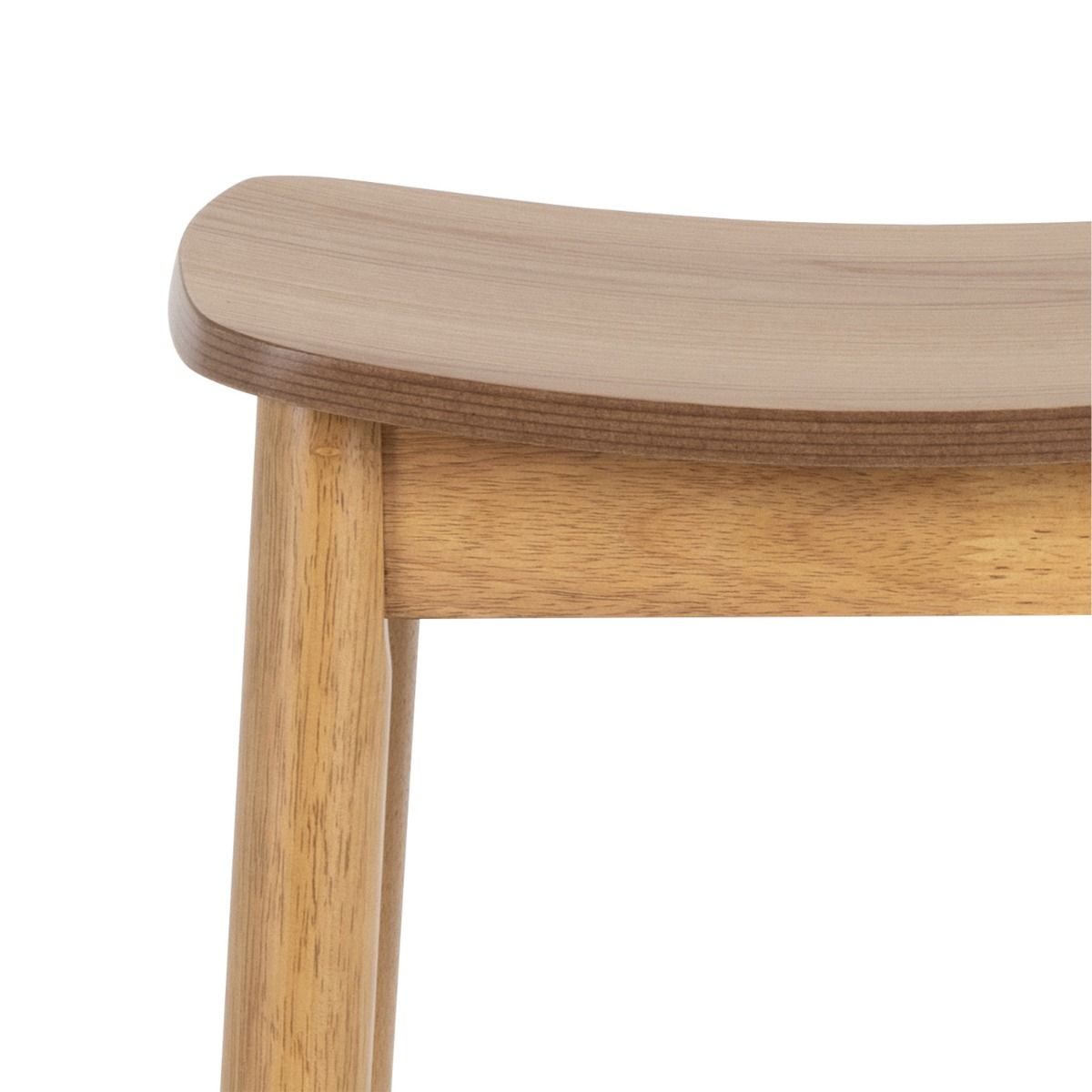 Barlow Bar Table in Matt Oak Including 2 Barlow Bar Stools Without Back in Matt Oak
