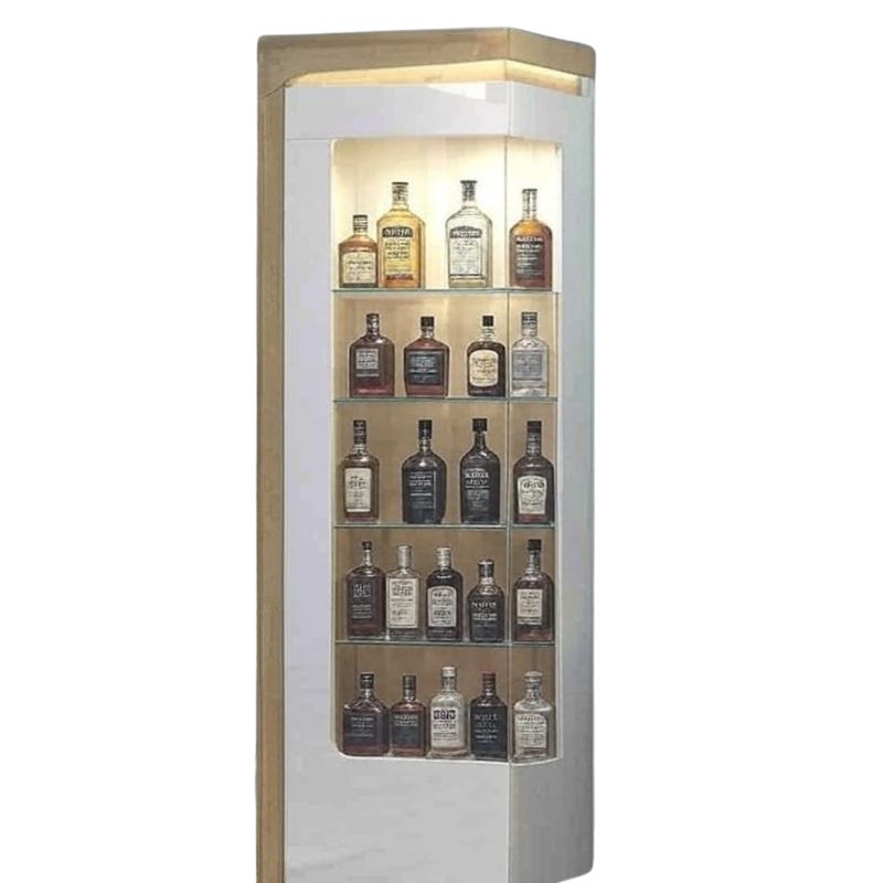 Aurora Illuminated Corner Bar Cabinet (Left)