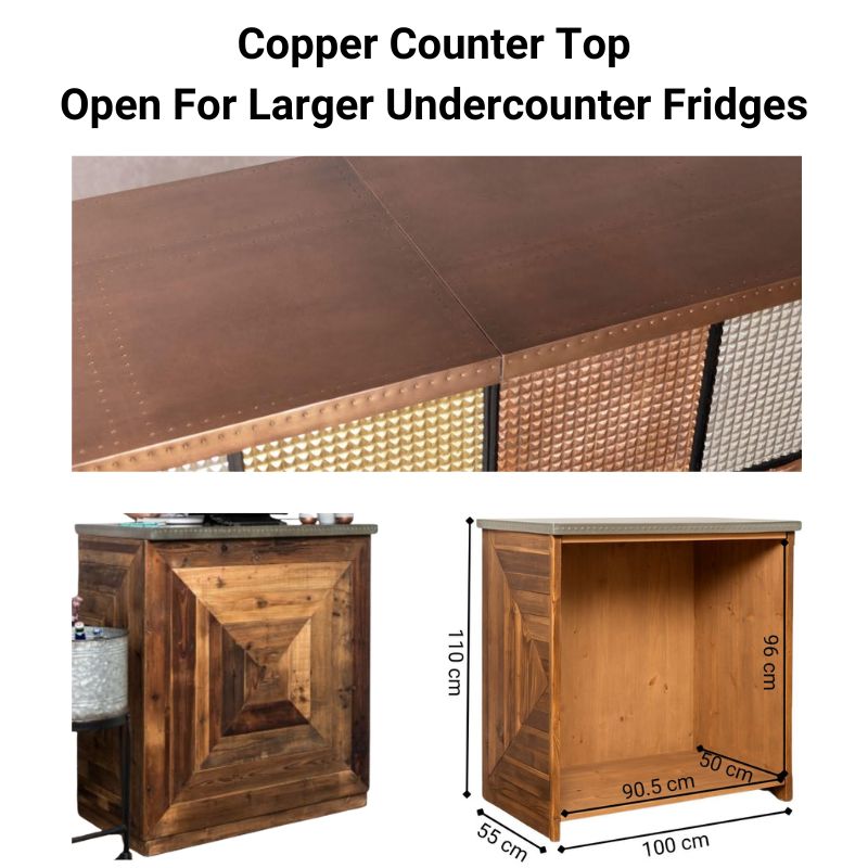 Chevron Reclaimed Pine Modular Bar