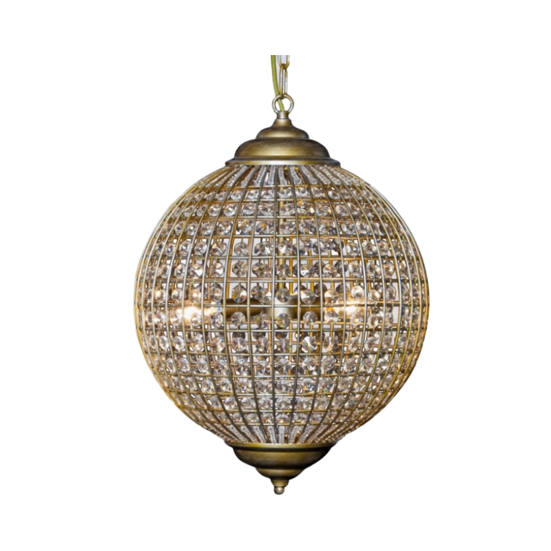 Medium Gold Globe Chandelier