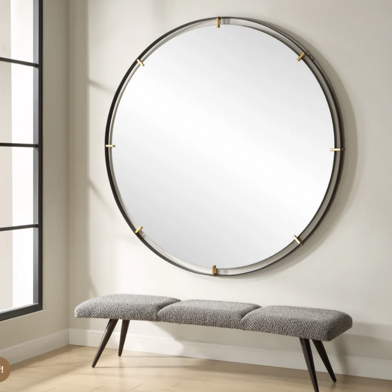 Grand Industrial Round Mirror
