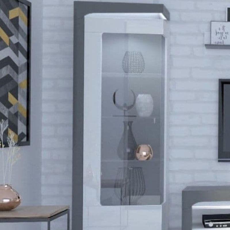 Monaco Illuminated Corner Drinks Cabinet (Left)