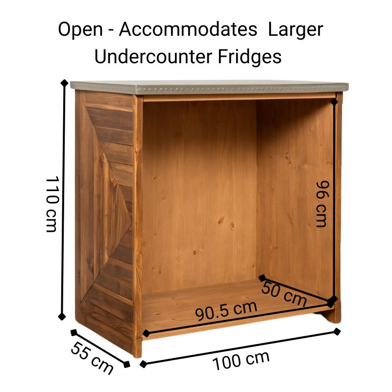 Chevron Reclaimed Pine Modular Bar