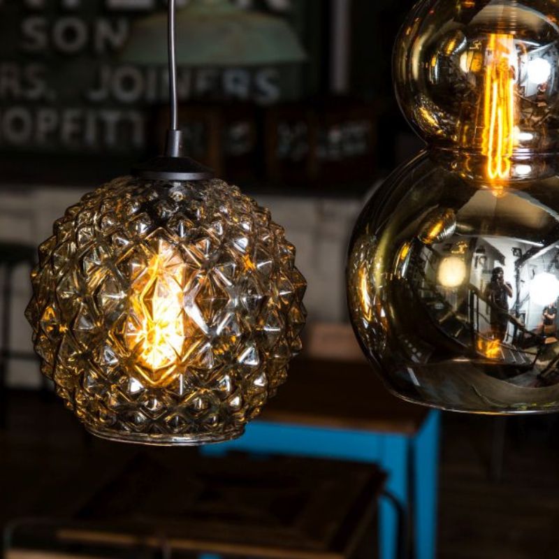 Quinto Smoked Glass Pendant Light Range