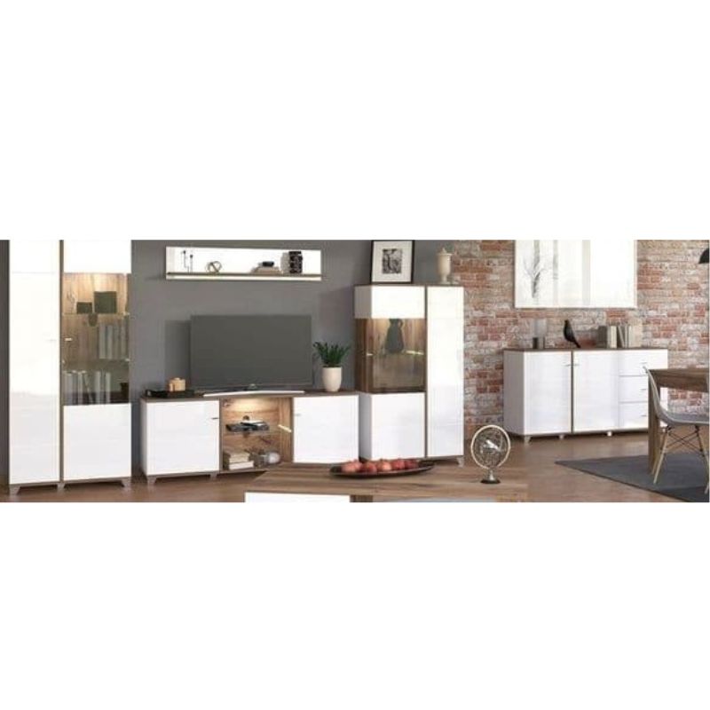 Siena White Gloss Drinks Cabinet