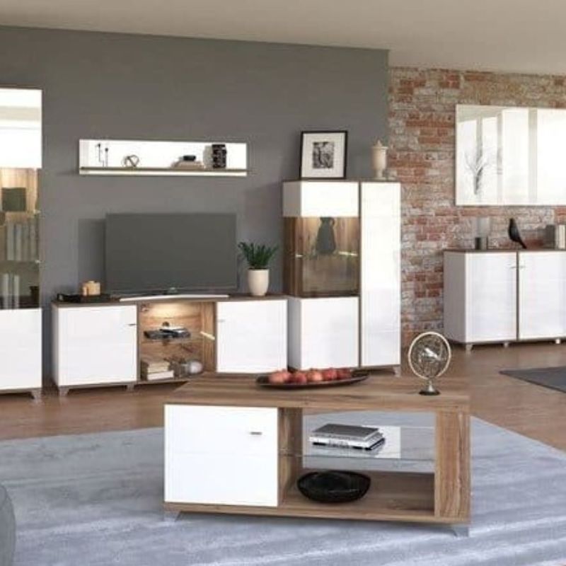 Siena White Gloss Drinks Cabinet