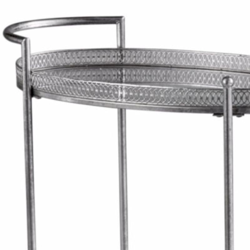 Silver Oval Drinks Trolley