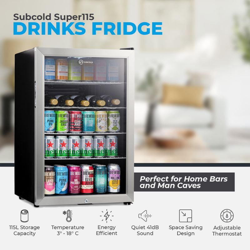 Subcold Super 115 LED Stainless Steel Beer Fridge