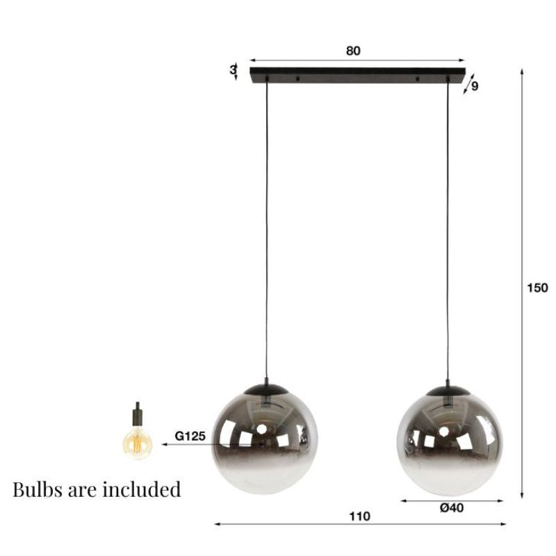 Trinity 2 String Bubble Light Pendant