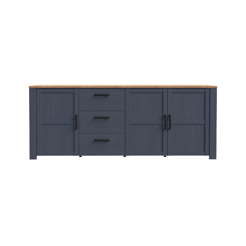 Bohol Large Sideboard in Riviera Oak/Navy