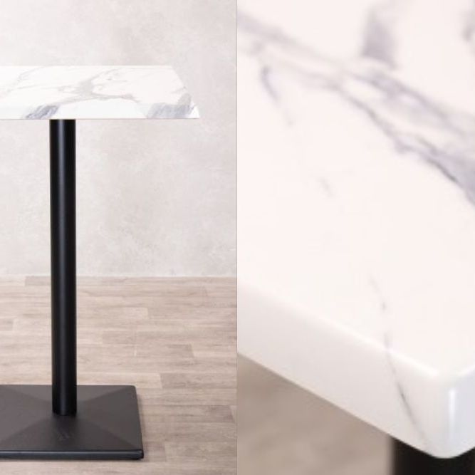 White Marble Café Bar Table Range