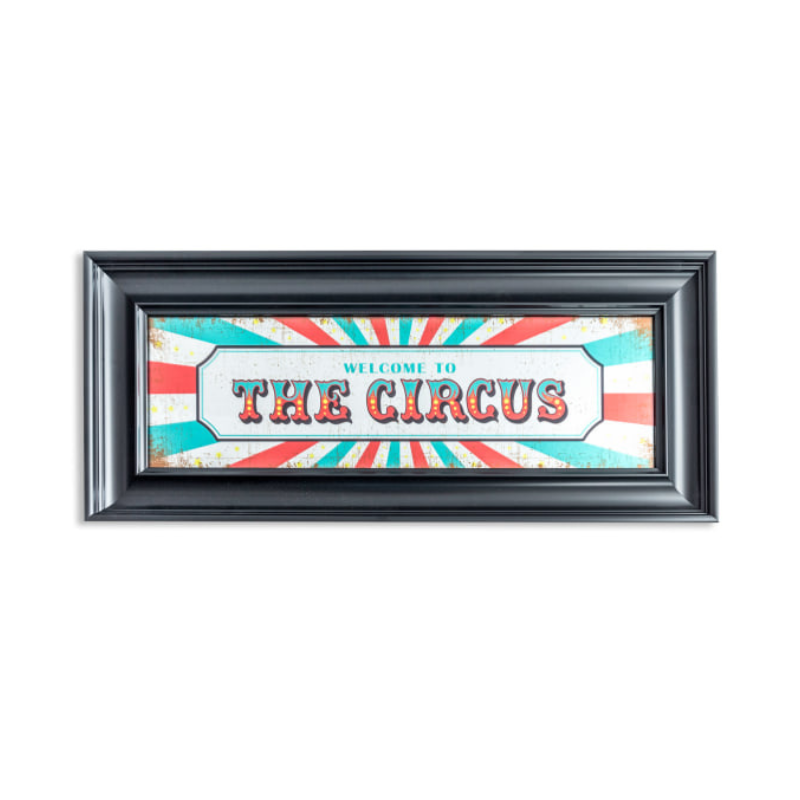 Large Mirrored "Welcome To The Circus" Wall Sign