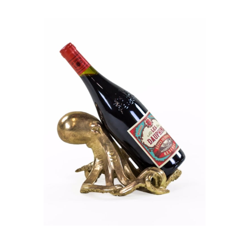 Gold Octopus Wine Bottle Holder