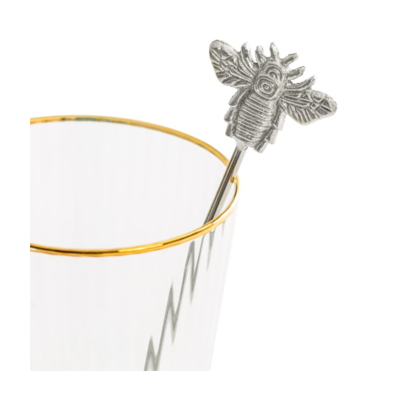 Set of 4 Nickel Bumblebee Drinks Stirrers