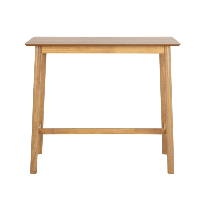 Barlow Bar Table in Matt Oak Including 2 Barlow Bar Stools Without Back in Matt Oak