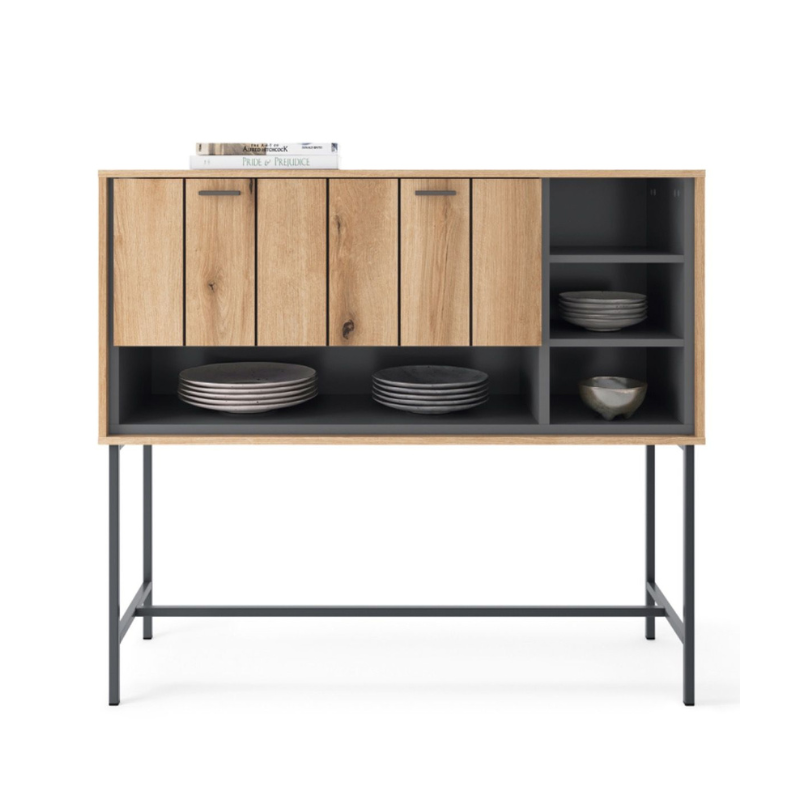 Arundel Bar with 1 Flap in Oak/Grey