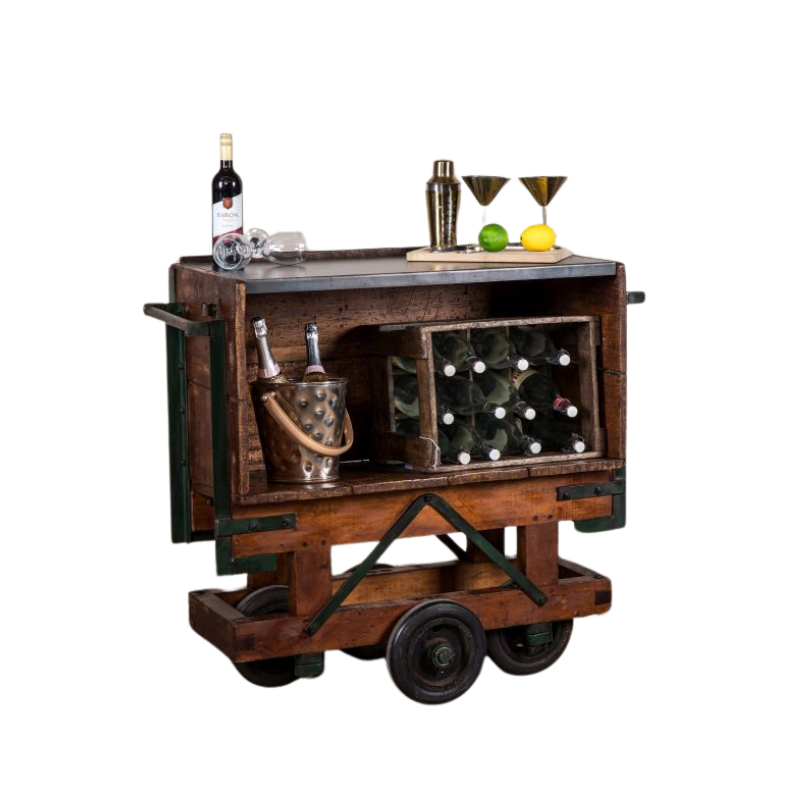 Vintage Industrial Drinks Trolley