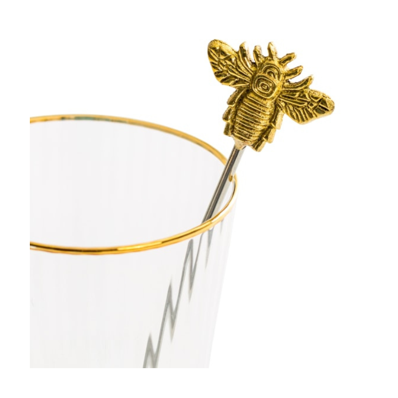 Set of 4 Gold Bumblebee Drinks Stirrers