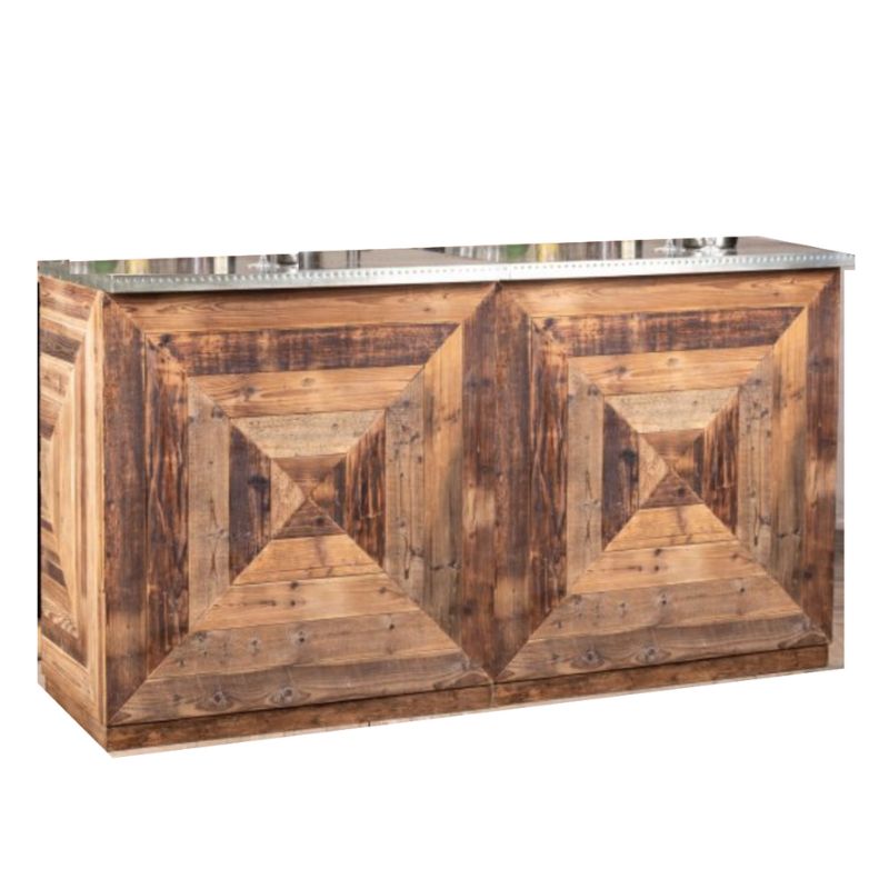 Chevron Reclaimed Pine Modular Bar