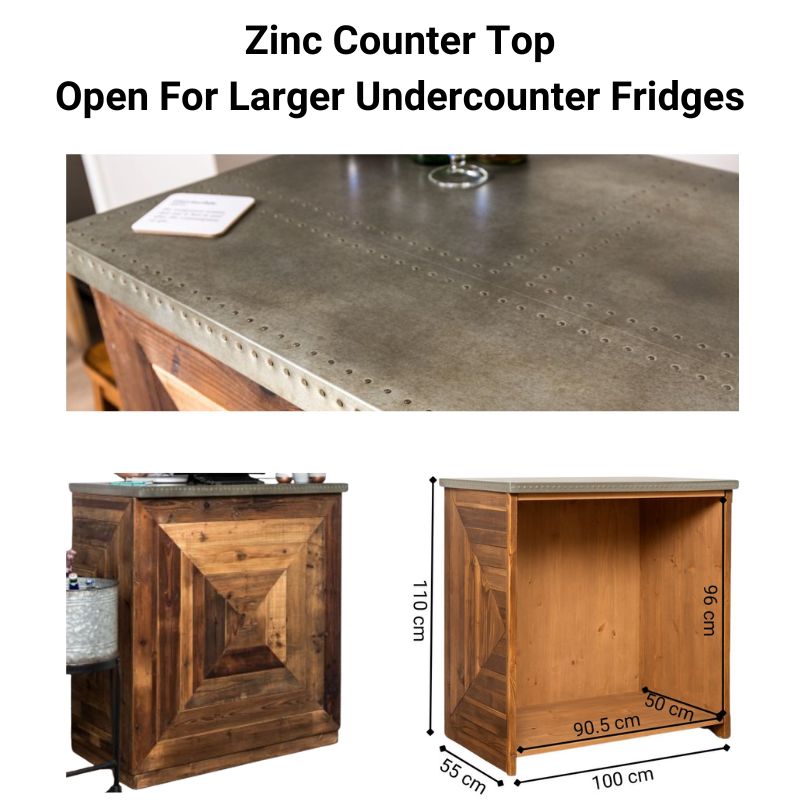 Chevron Reclaimed Pine Modular Bar