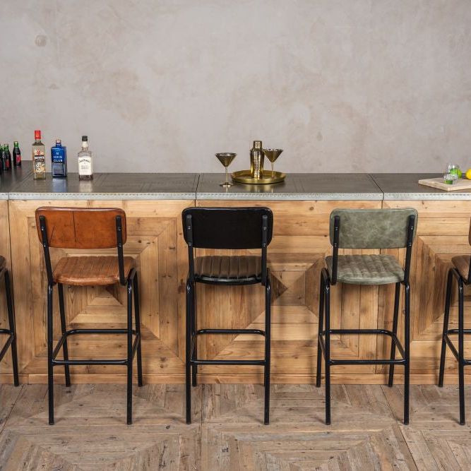 Chevron Reclaimed Pine Modular Bar