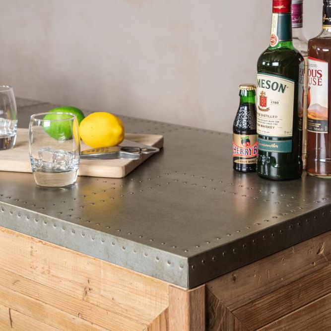 Chevron Reclaimed Pine Modular Bar