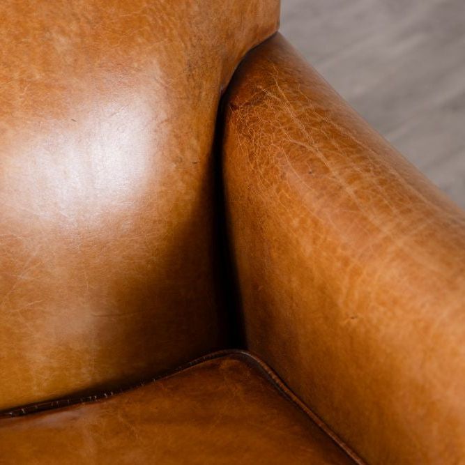 Lansdowne Vintage Style Tan Leather Armchair