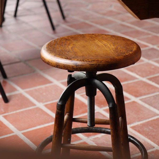 Old English Rustic Oak Bar Stools