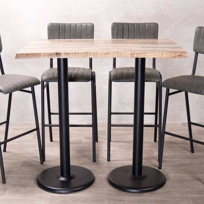 Rustic Maple Café Bar Table Range