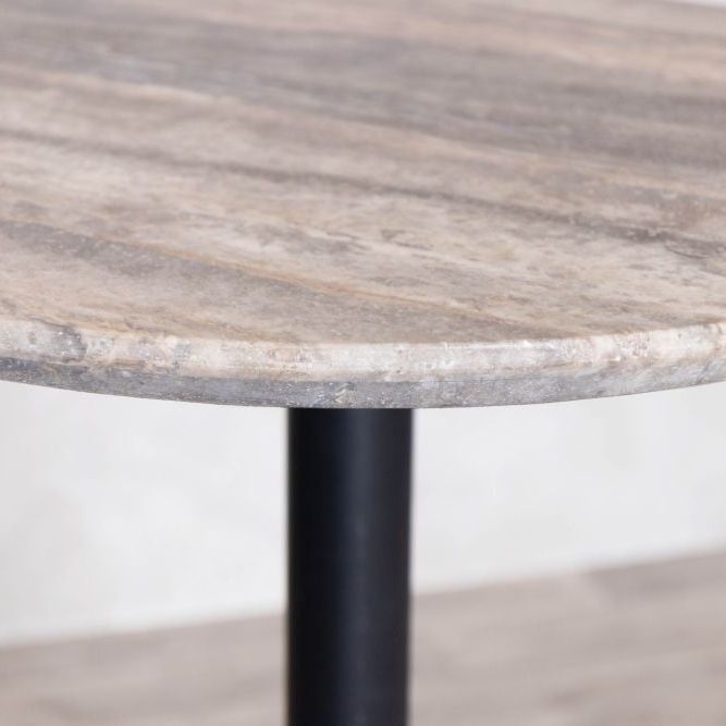 Travertine Top Round Bar Table Range