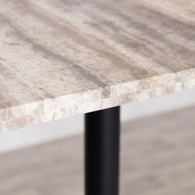 Travertine Top Square Bar Table Range