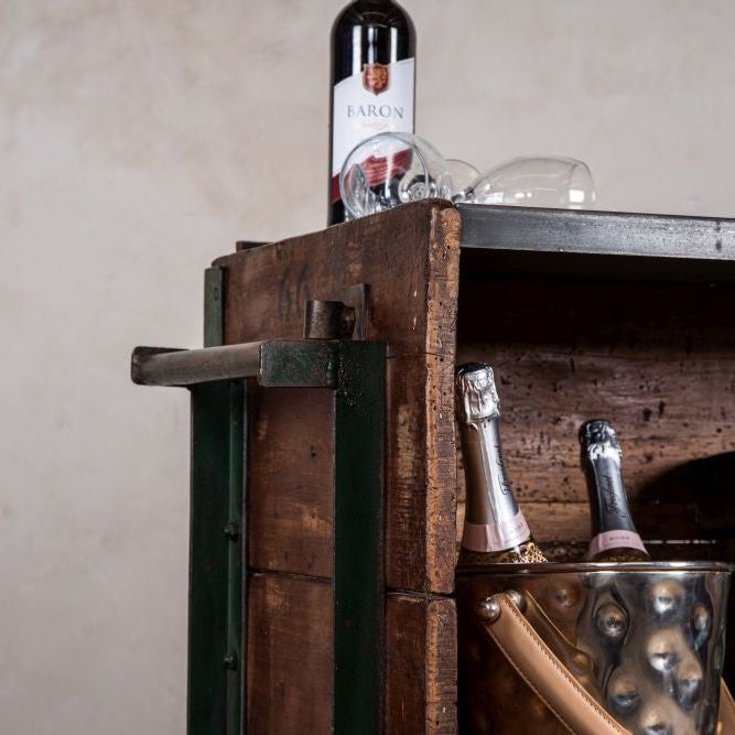 Vintage Industrial Drinks Trolley