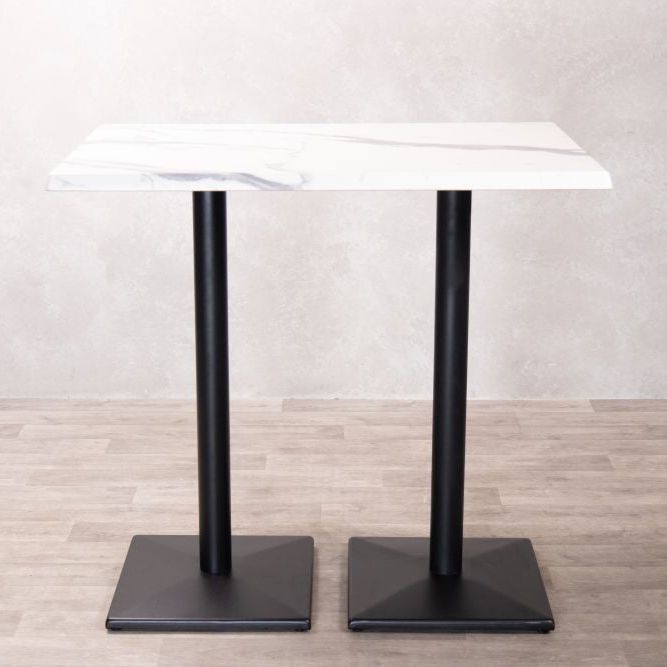 White Marble Café Bar Table Range
