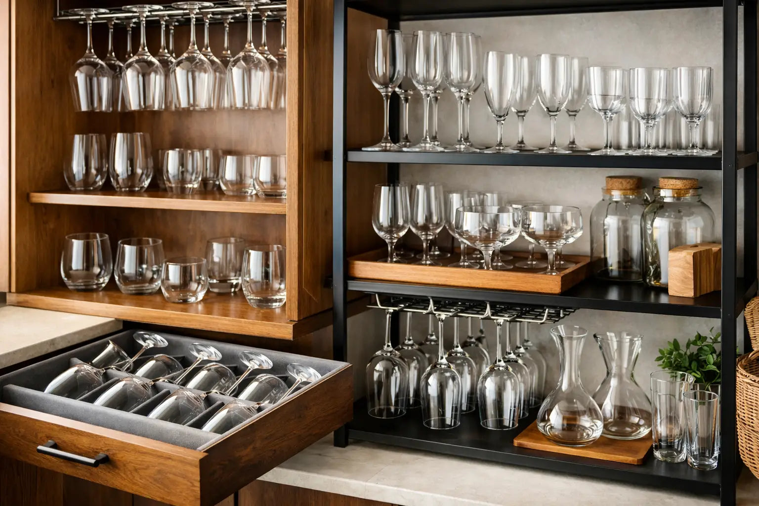Glassware Storage Solutions That Look Smart