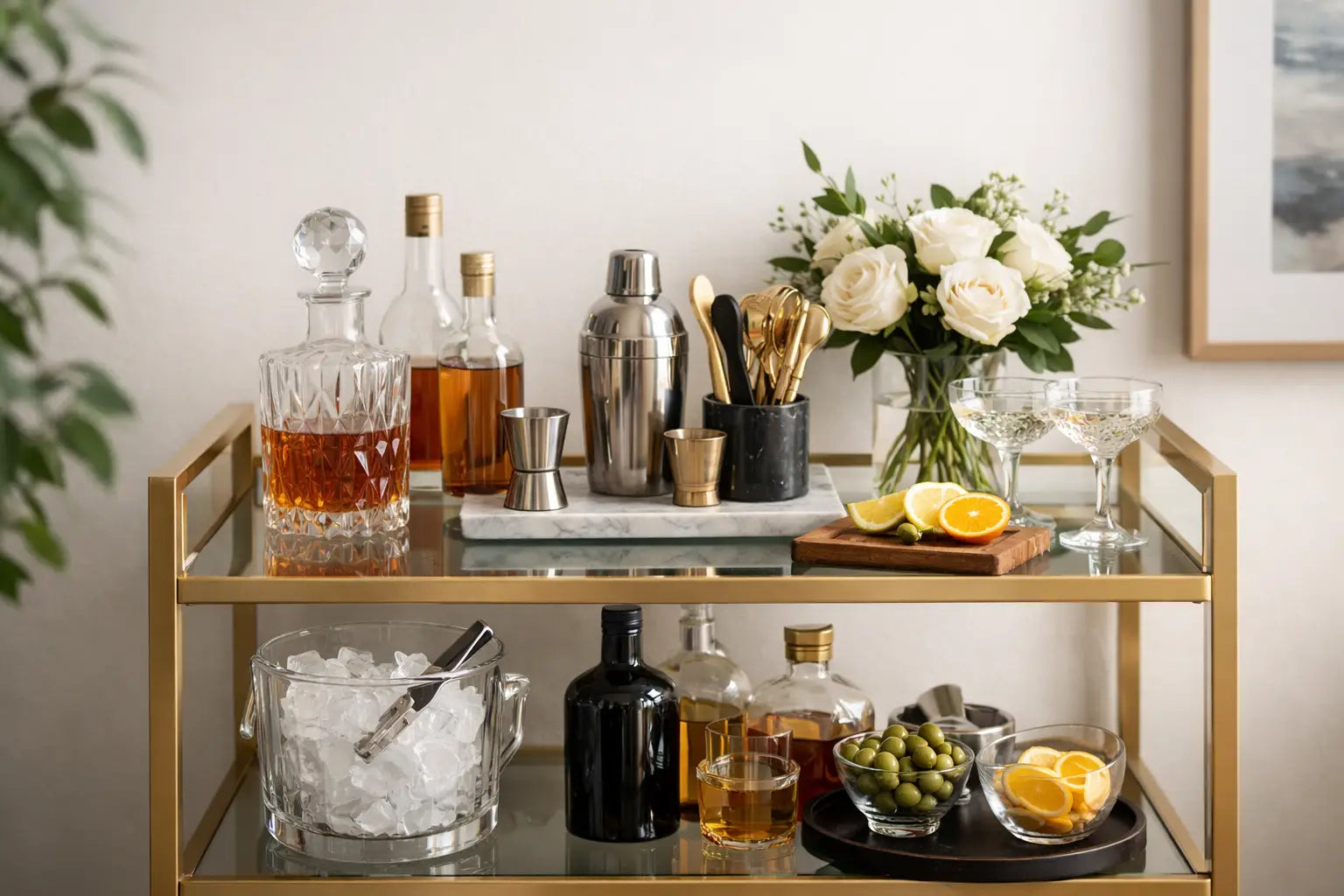 How to Style a Bar Cart That Looks Polished