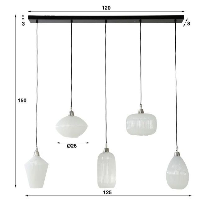 Aurora White Hanging Pendant Light