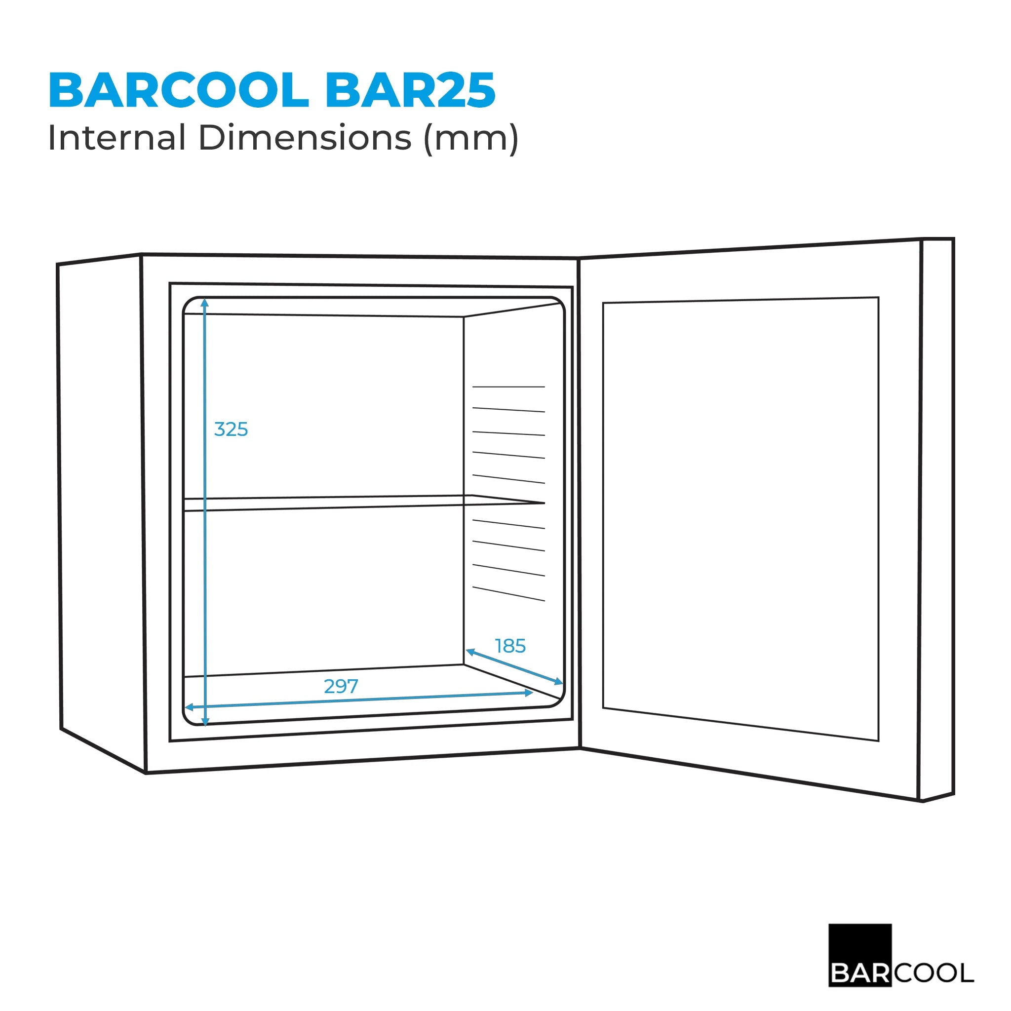 Barcool Bar25 LED - Mini Bar Fridge
