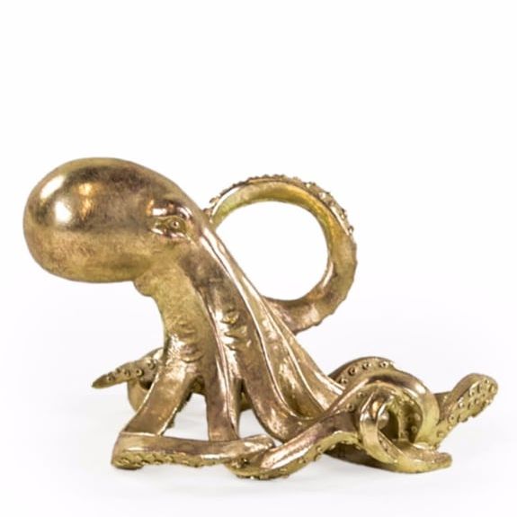 Gold Octopus Wine Bottle Holder