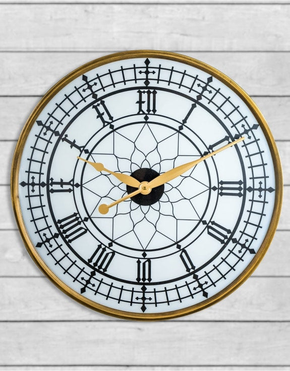 Gold Framed Backlit Wall Clock