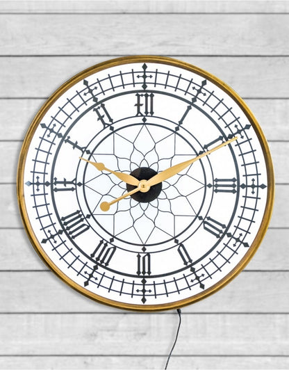 Gold Framed Backlit Wall Clock