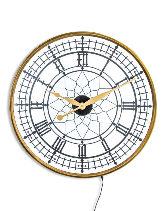 Gold Framed Backlit Wall Clock