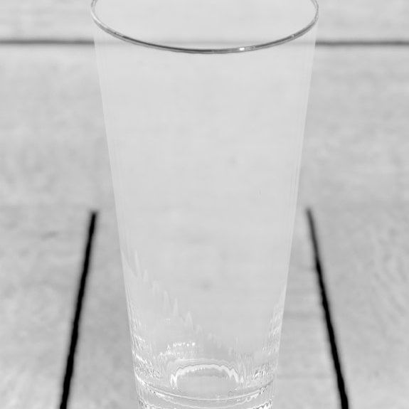 Set of 6 Traditional Highball Glass Tumblers with Silver Rims