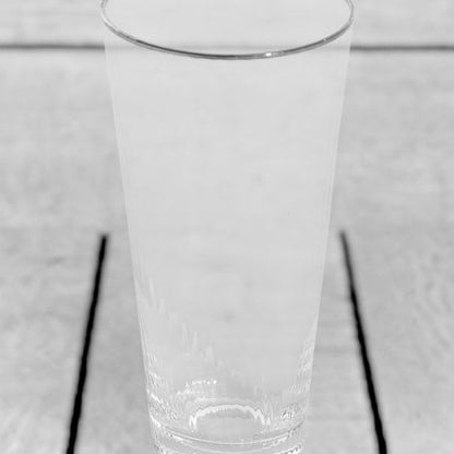Set of 6 Traditional Highball Glass Tumblers with Silver Rims