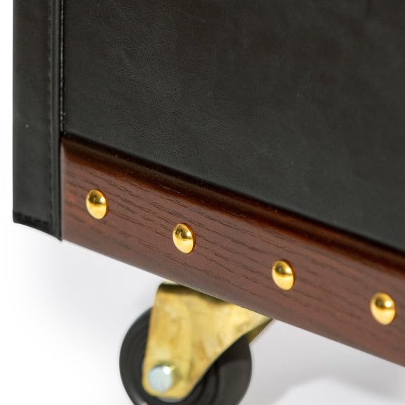 Soho Steamer Leather Coffee Table / Bar Cabinet